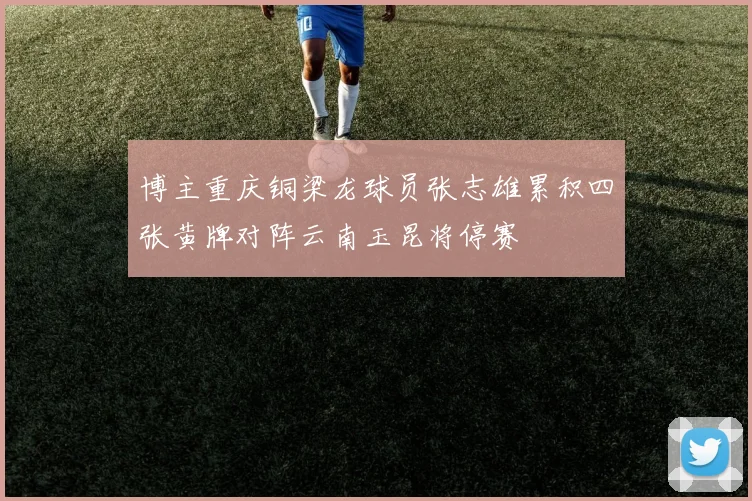 博主重庆铜梁龙球员张志雄累积四张黄牌对阵云南玉昆将停赛